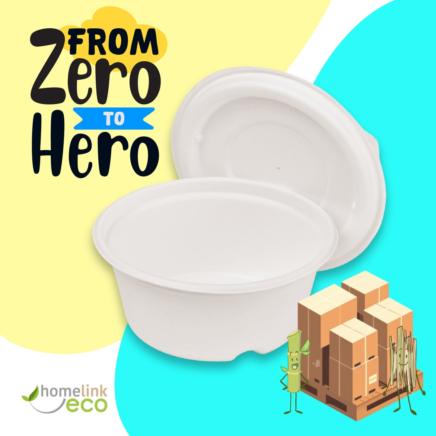 Lids for 29oz/ 850ml Bagasse Bowl