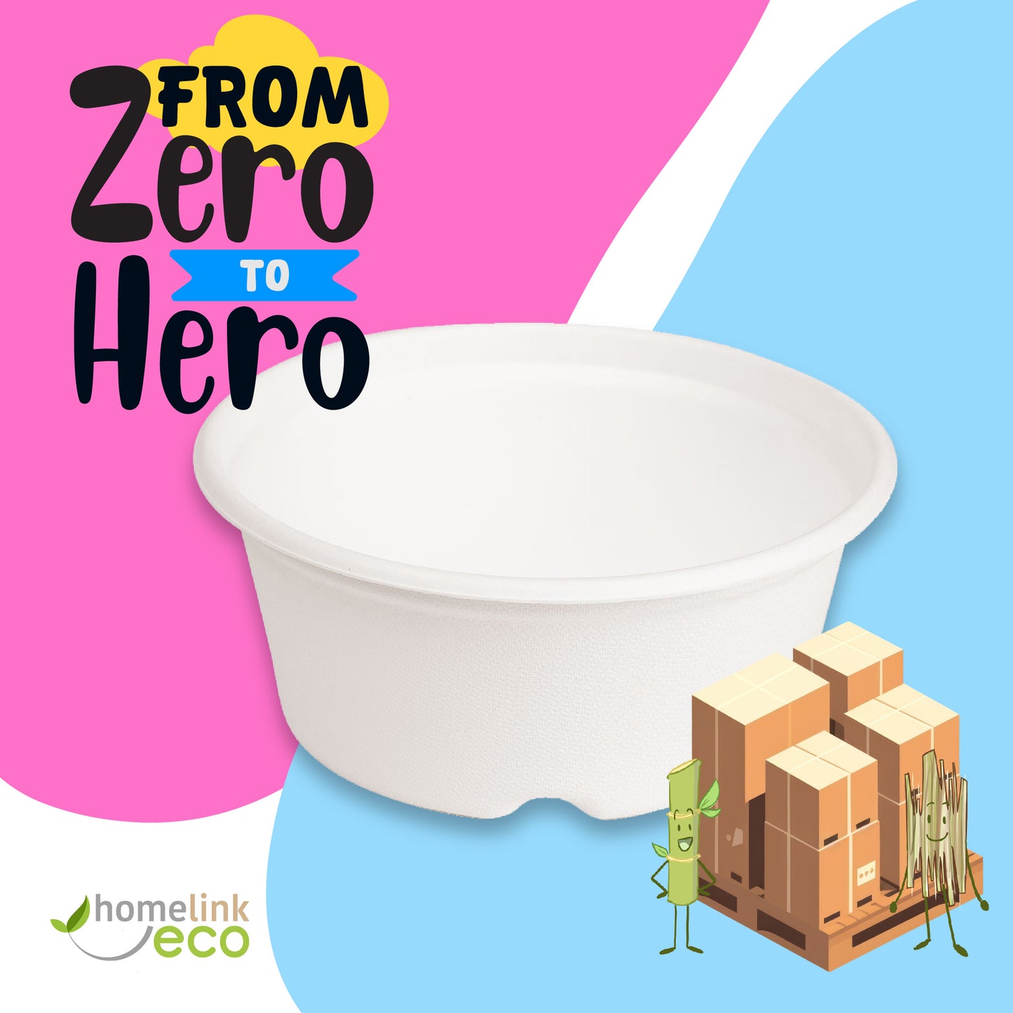 41oz/ 1200ml Bagasse Bowl-N