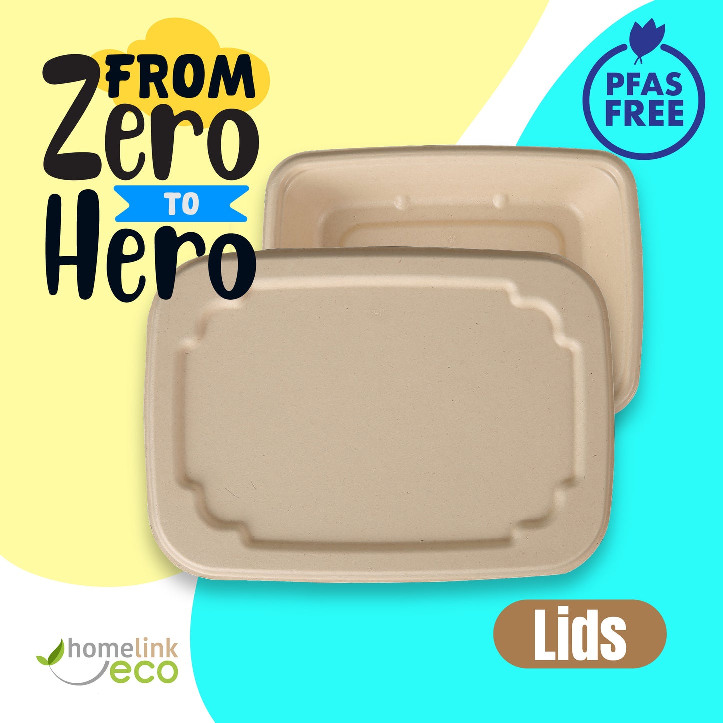 Lids for 27oz/ 800ml Bagasse container