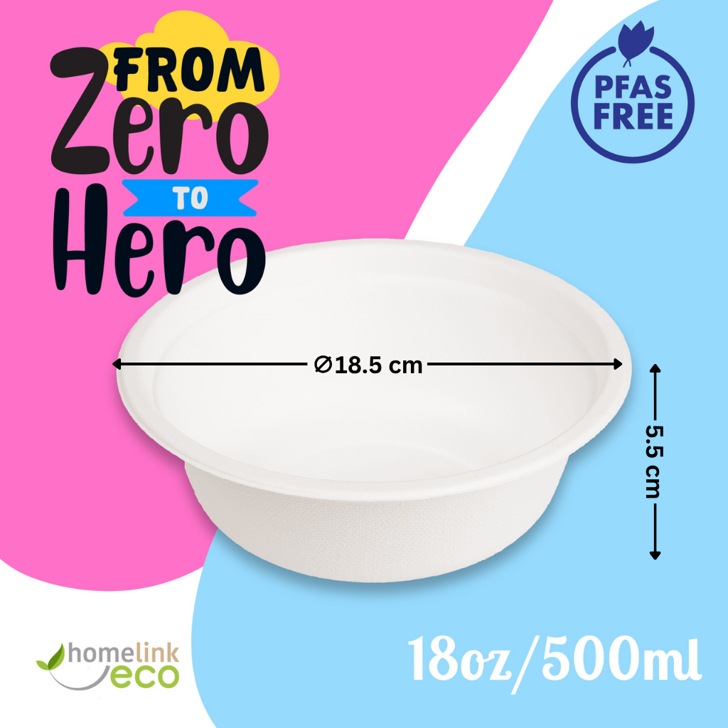 18oz /  500ml Bagasse Bowl