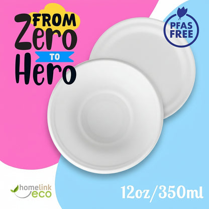 12oz / 350ml Bagasse Bowl H
