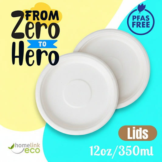 Lids for 12oz / 350ml Bagasse Bowl