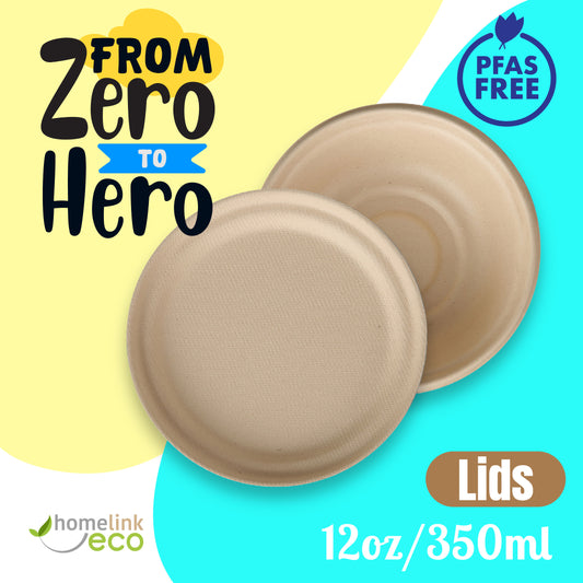 Lids for 12oz/ 350ml Bagasse Bowl
