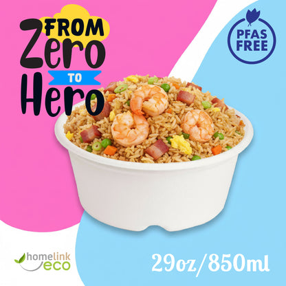 28oz/ 850ml Bagasse Bowl