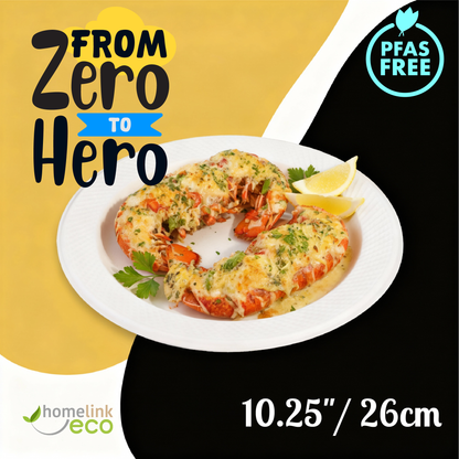 10.25" /  26cm LUX Round Bagasse Plate