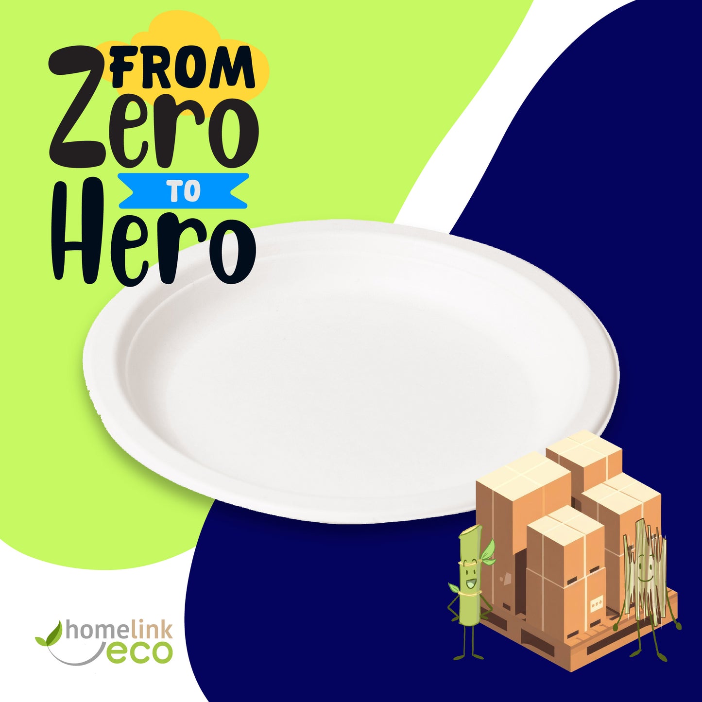 6.75"/ 17cm Round Bagasse Plate
