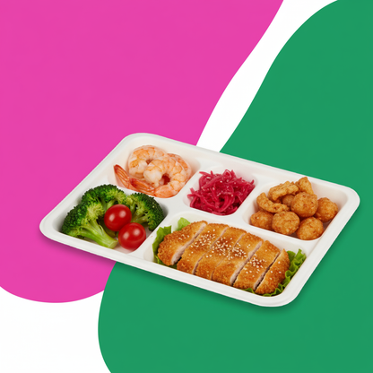 10" x 8"5 Compartment School Tray